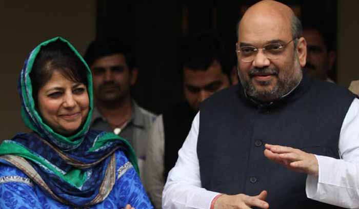 محبوبہ مفتی نے امت شاہ سے کی ملاقات